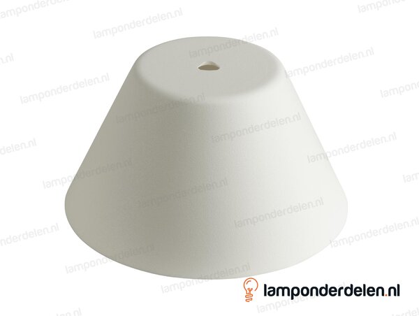 Plafondkap kunststof wit conisch met trekontlaster - 13 cm