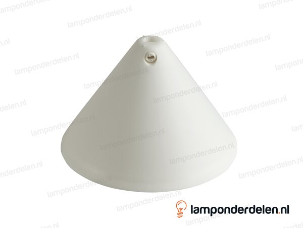 Plafondkap kunststof wit kegel met trekontlaster - 11 cm