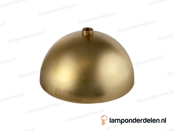 Plafondkap messing halfrond met stelring - 12 cm - gat 10,5 mm