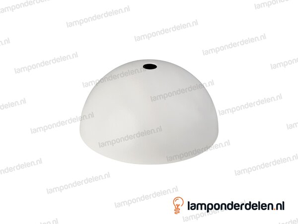 Plafondkap metaal wit halfrond - 10 cm