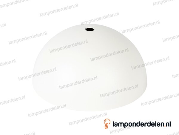 Plafondkap metaal wit halfrond - 14 cm