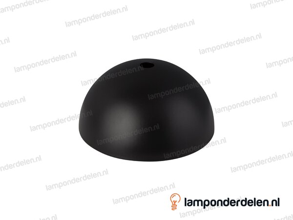 Plafondkap metaal zwart halfrond - 10 cm