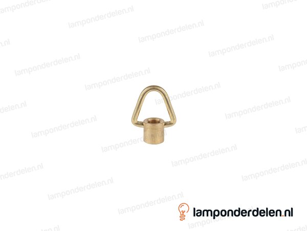 Ringnippel messing driehoekig met beweegbare beugel - 27 mm - binnendraad M10x1