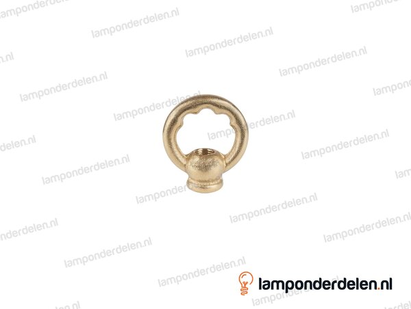 Ringnippel messing getand - 42 mm - binnendraad M10x1