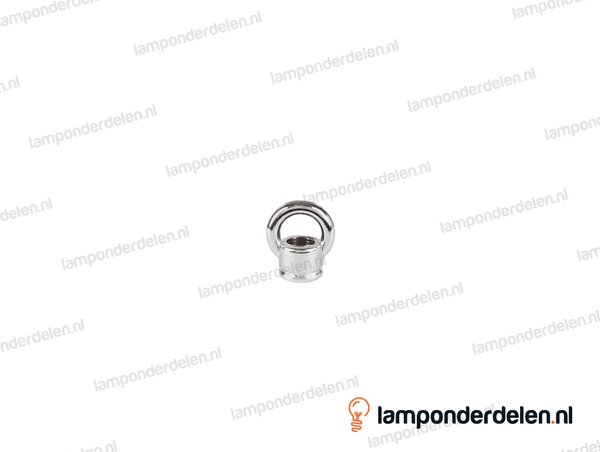 Ringnippel metaal chroomkleurig - 22 mm - binnendraad M10x1