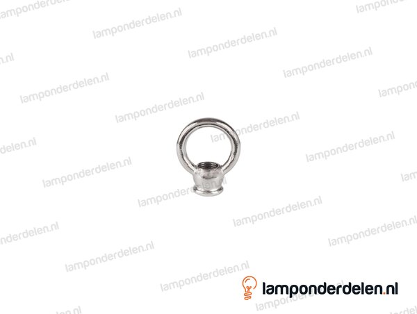 Ringnippel metaal chroomkleurig - 30 mm - binnendraad M10x1