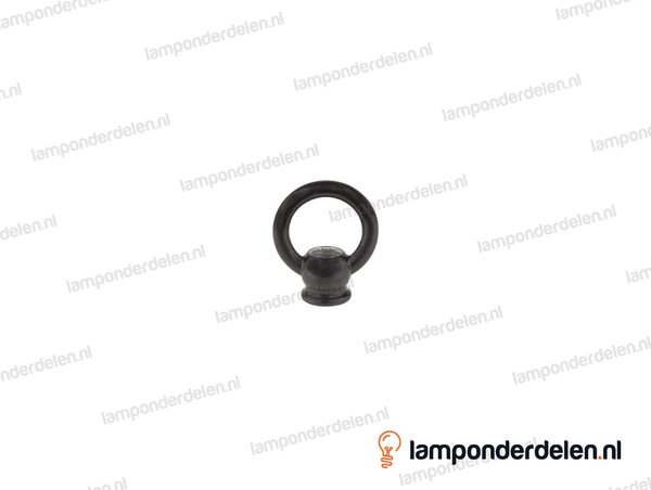 Ringnippel metaal zwart - 30 mm - binnendraad M10x1
