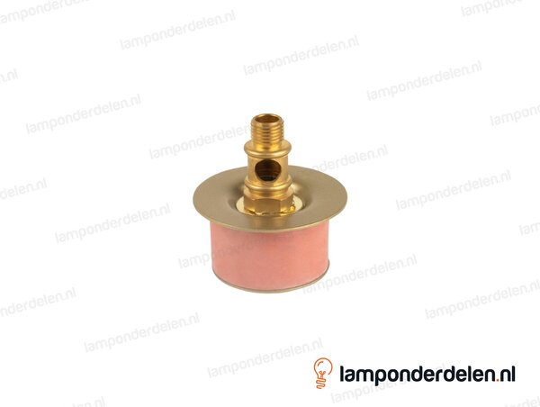 Rubberen vaas stop met afdekplaat messingkleurig - voor opening van 35 mm - buitendraad M10x1