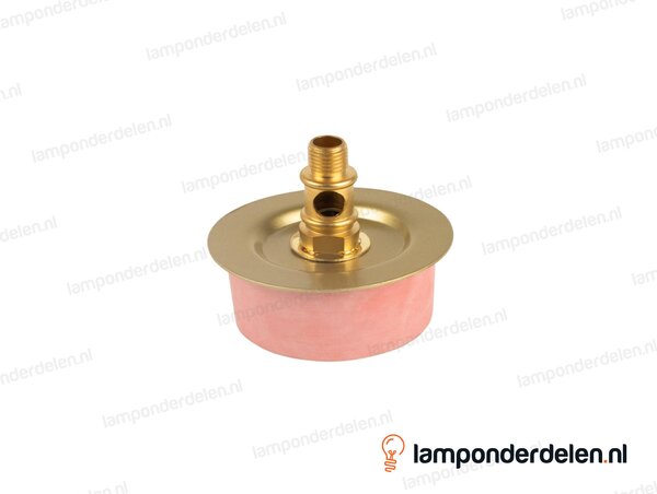 Rubberen vaas stop met afdekplaat messingkleurig - voor opening van 45 mm - buitendraad M10x1