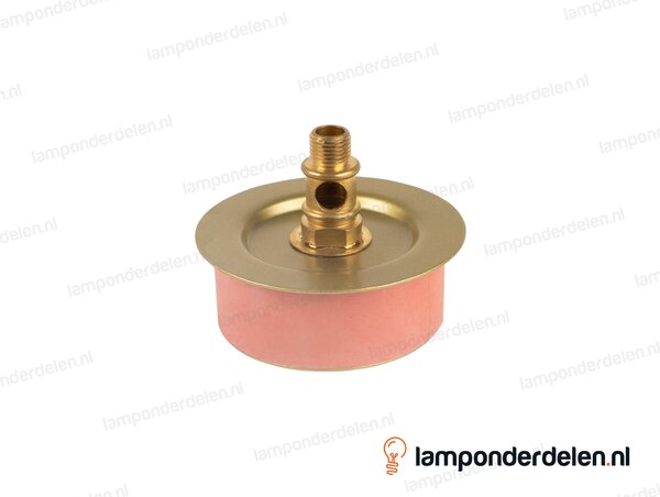 Rubberen vaas stop met afdekplaat messingkleurig - voor opening van 55 mm - buitendraad M10x1