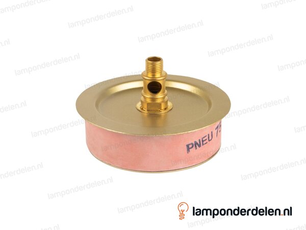 Rubberen vaas stop met afdekplaat messingkleurig - voor opening van 75 mm - buitendraad M10x1