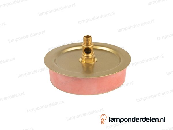 Rubberen vaas stop met afdekplaat messingkleurig - voor opening van 80 mm - buitendraad M10x1