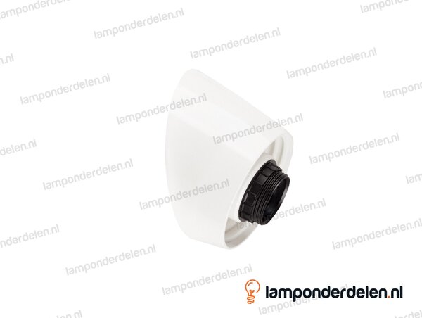Schroefrand E27 kunststof wit schuin - 60 watt