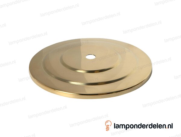 Sierafdekplaat messing gepolijst trapvormig - 13 cm - gat 10,5 mm