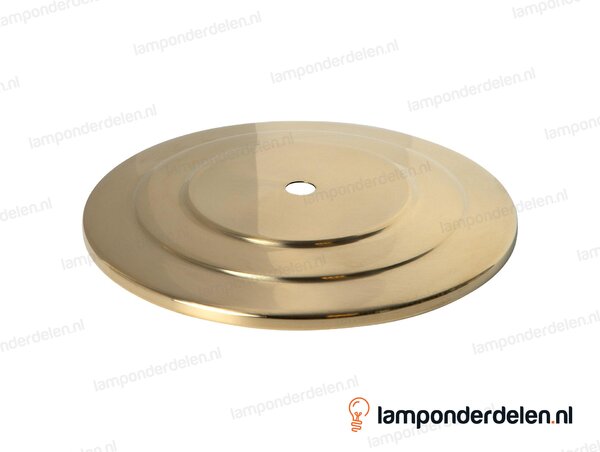 Sierafdekplaat messing gepolijst trapvormig - 15 cm - gat 10,5 mm
