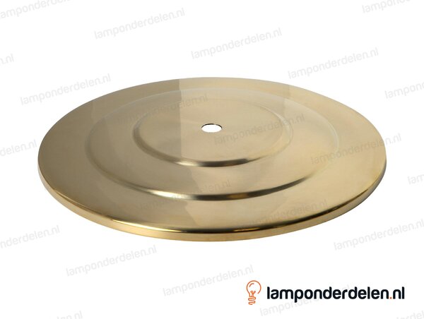 Sierafdekplaat messing gepolijst trapvormig - 18 cm - gat 10,5 mm