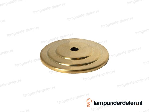 Sierafdekplaat messing gepolijst trapvormig - 8,5 cm - gat 10,5 mm