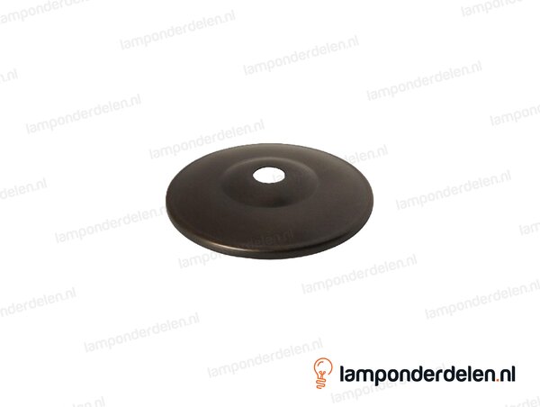 Sierafdekplaat metaal bronskleurig rozet - 6,5 cm - gat 10,5 mm