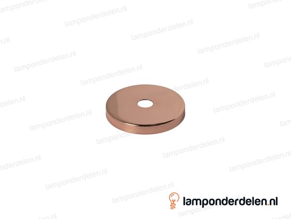 Sierafdekplaat metaal koperglanskleurig glad - 5 cm - gat 10,5 mm