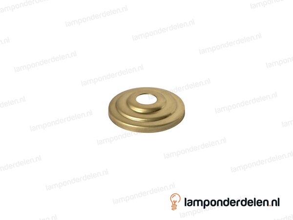 Sierafdekplaat metaal messingkleurig trapvormig - 3,6 cm - gat 10,5 mm