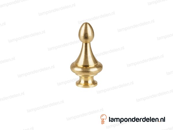 Sierknop messing loper - 25 x 51 mm - binnendraad M10x1