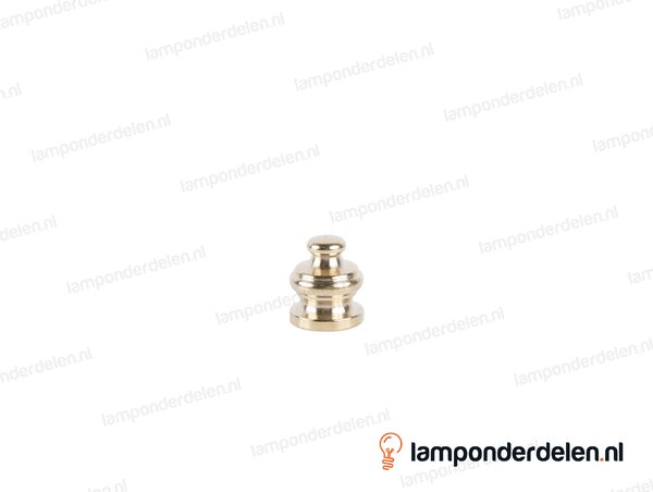 Sierknop messing pion - 16 x 18 mm - binnendraad M10x1