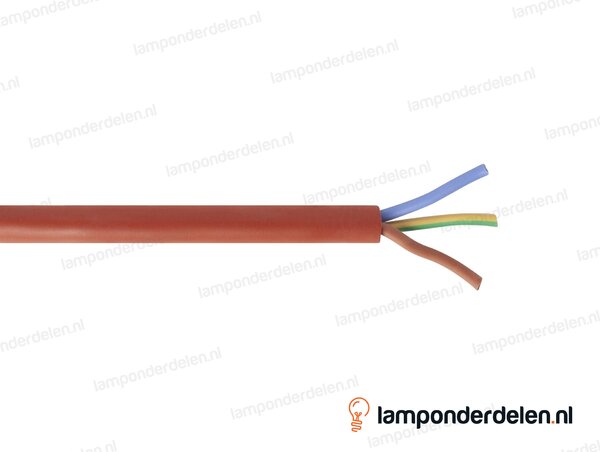 Siliconenkabel rood rond - 3 x 0,75 mm²