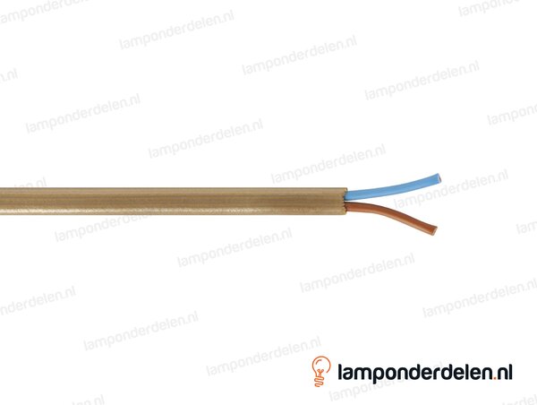 Snoer goud plat - 2 x 0,75 mm²