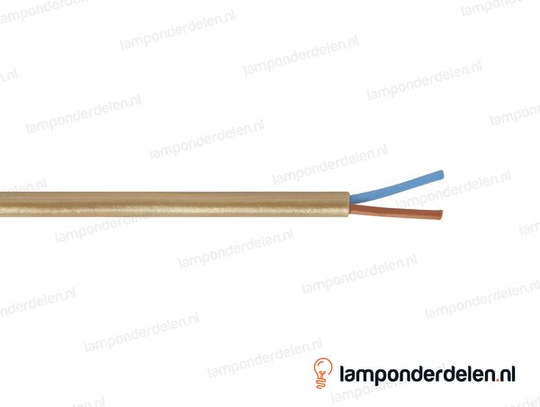 Snoer goud rond - 2 x 0,75 mm²