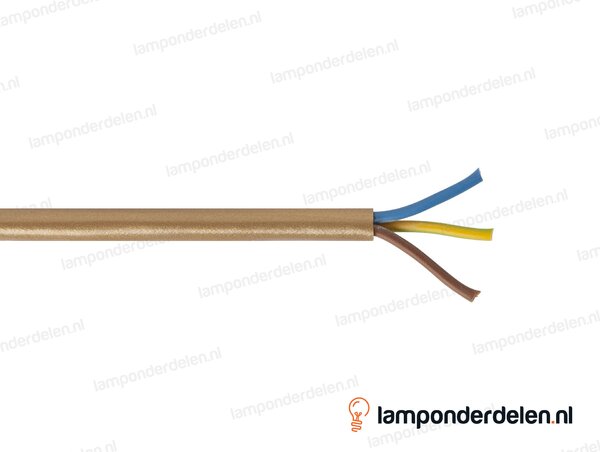 Snoer goud rond - 3 x 0,75 mm²
