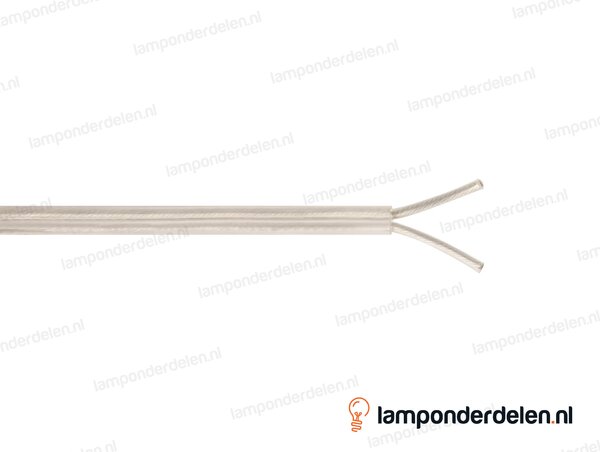 Snoer transparant rond - 2 x 0,75 mm²