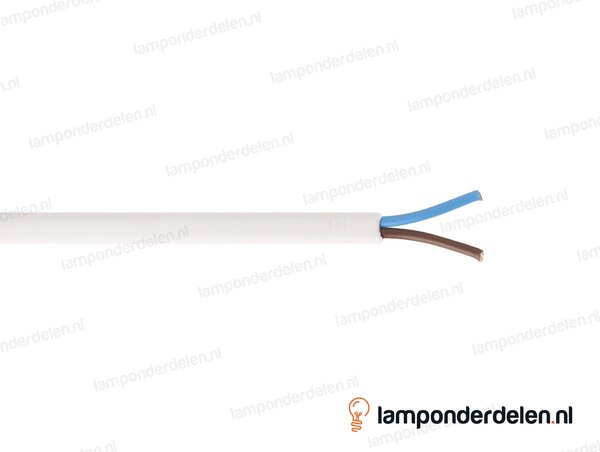 Snoer wit plat - 2 x 0,75 mm²