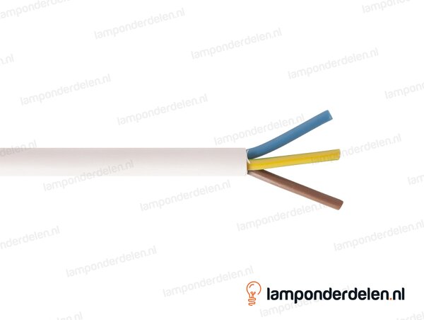 Snoer wit rond - 3 x 1,5 mm²