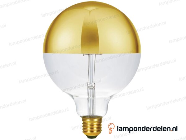 SPL filament LED kopspiegel globelamp - E27 - G125 - goud - 7W - dimbaar
