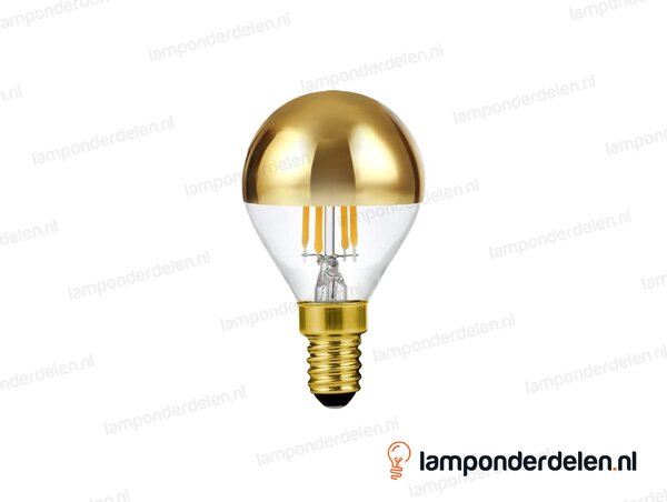 SPL filament LED kopspiegel kogellamp - E14 - P45 - goud - 4W - dimbaar