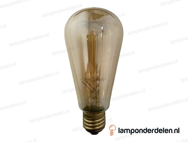 SPL kooldraadlamp - edisonlamp - E27 - ST64 - goud - 40W