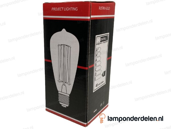 SPL - kooldraadlamp - edisonlamp - E27 - ST64 - goud - 40W