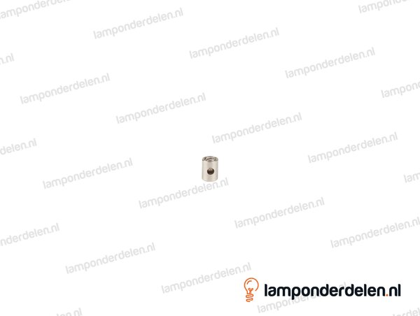 Staaldraad schroefnippel messing nikkelkleurig