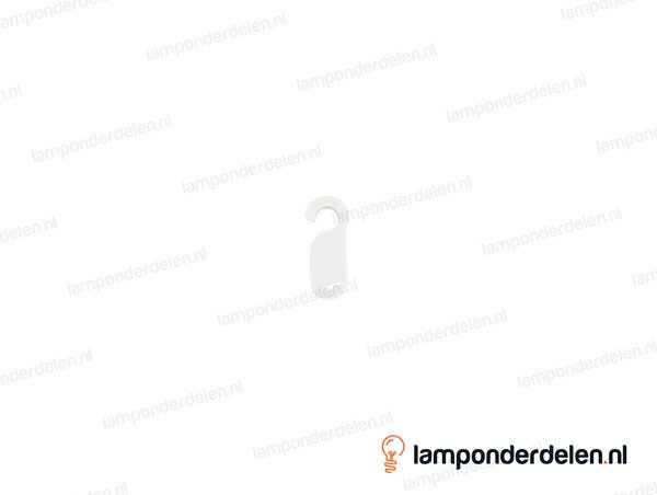 Staalkabel snoergeleider kunststof wit - gat snoer 4,8 mm