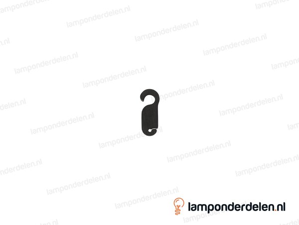 Staalkabel snoergeleider kunststof zwart - gat snoer 4,8 mm