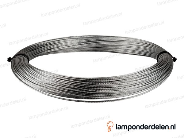 Staalkabel soepel - 1,5 mm - 7x7 - 100 meter rol