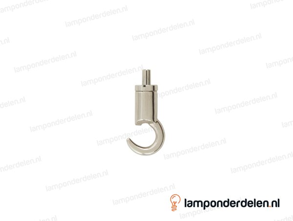Staalkabel verstelbus messing nikkelkleurig met open haak - opening haak 6 mm