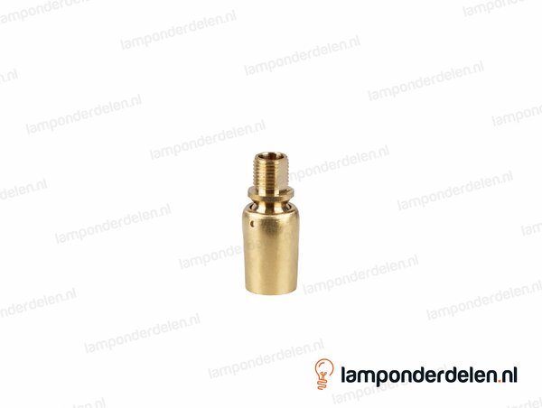 Stelgewricht messing - 16 x 37 mm - binnendraad en buitendraad M10x1