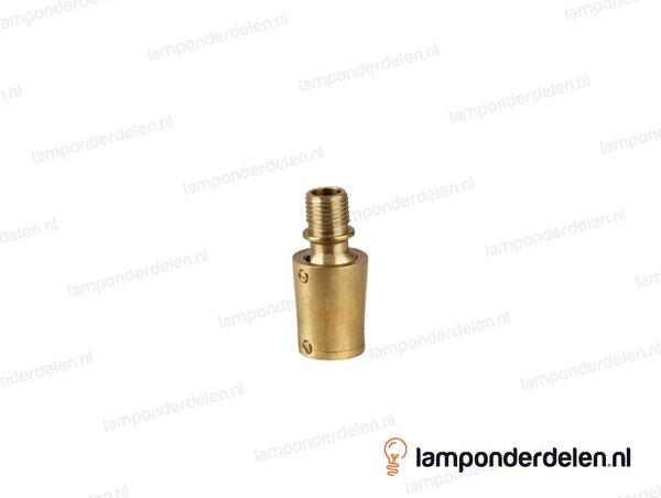Stelgewricht messing met schroef - 17 x 36 mm - binnendraad en buitendraad M10x1