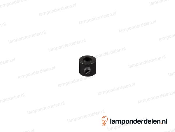 Stelring kunststof zwart met borgschroef - 13 x 11 mm - gat 6,5 mm