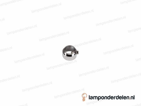 Stelring messing chroomkleurig felsrand met borgschroef - 14 x 8,5 mm - gat 10,5 mm