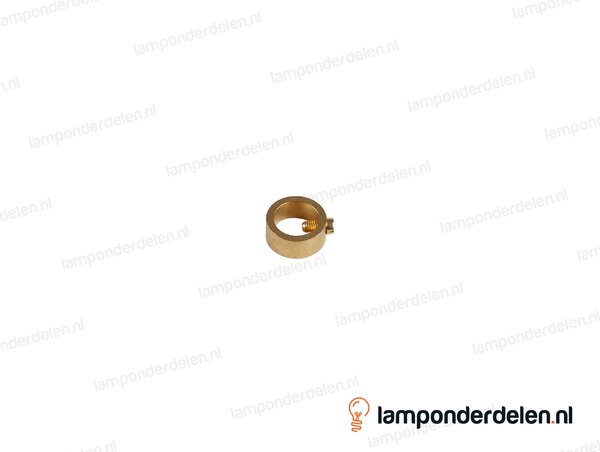Stelring messing met borgschroef - 14 x 6 mm - gat 10,5 mm