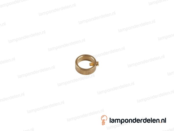 Stelring messing met borgschroef - 17 x 6 mm - gat 13,5 mm