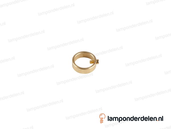 Stelring messing met borgschroef - 20 x 6 mm - gat 16,5 mm