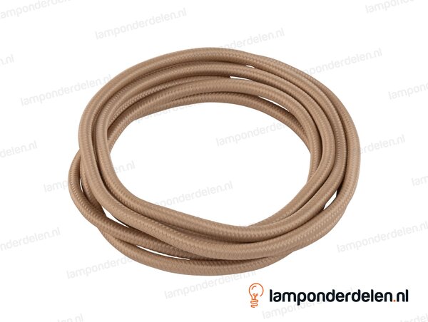 Strijkijzersnoer donkerbeige - 2 x 0,75 mm²